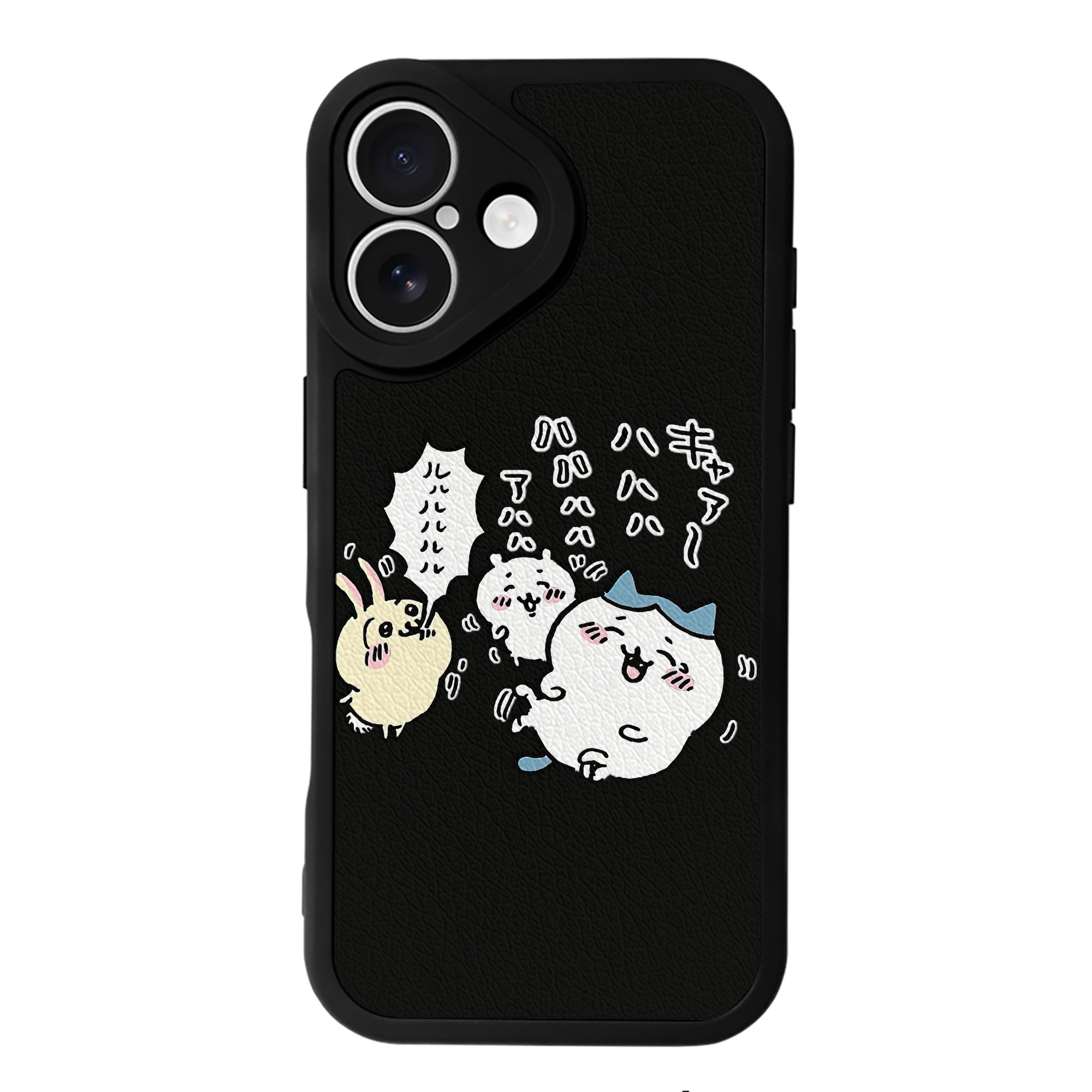 （画像用） ちいかわ うさぎ Chii-kawa usagi 【iPhone 16シリーズ対応】シリコンスマホケース（レザー調） 材質：シリコン